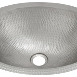 Alternative View of Premier Copper Products 17" Oval Copper Bathroom Sink, Nickel, LO17FEN