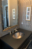 Installation Image of Premier Copper Products 17" Oval Copper Bathroom Sink, Nickel, LO17FEN