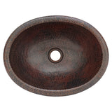 Alternative View of Premier Copper Products 17" Oval Copper Bathroom Sink, Oil Rubbed Bronze, LO17RDB