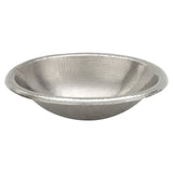 Main Image of Premier Copper Products 17" Oval Copper Bathroom Sink, Nickel, LO17REN