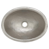 Alternative View of Premier Copper Products 17" Oval Copper Bathroom Sink, Nickel, LO17REN