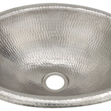 Alternative View of Premier Copper Products 17" Oval Copper Bathroom Sink, Nickel, LO17REN