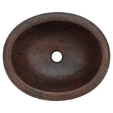 Alternative View of Premier Copper Products 18" Oval Copper Bathroom Sink, Oil Rubbed Bronze, LO18RDB