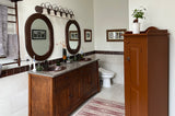 Installation Image of Premier Copper Products 18" Oval Copper Bathroom Sink, Oil Rubbed Bronze, LO18RDB