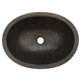 Premier Copper Products 19" x 14" Oval Dual - Undermount or Drop In Brass Bathroom Sink, Oil Rubbed Bronze, LO19FAB