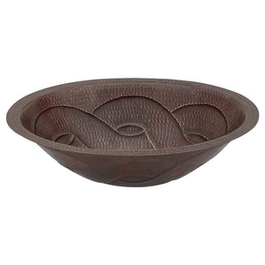 Alternate Image for Premier Copper Products 19" Oval Copper Bathroom Sink, Oil Rubbed Bronze, LO19FBDDB