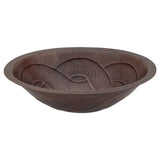 Main Image of Premier Copper Products 19" Oval Copper Bathroom Sink, Oil Rubbed Bronze, LO19FBDDB