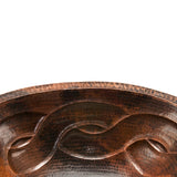 Premier Copper Products 19" Oval Braid Under Counter Hammered Copper Bathroom Sink, Matching Drain and Accessories, Oil Rubbed Bronze, BSP5_LO19FBDDB-P