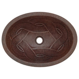 Alternative View of Premier Copper Products 19" Oval Copper Bathroom Sink, Oil Rubbed Bronze, LO19FBDDB