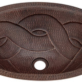 Alternative View of Premier Copper Products 19" Oval Copper Bathroom Sink, Oil Rubbed Bronze, LO19FBDDB