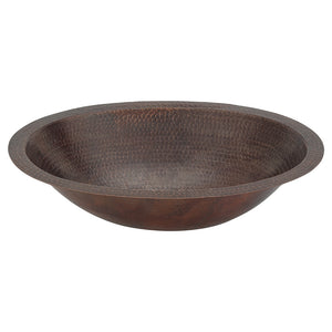 Alternate Image for Premier Copper Products 19" Oval Copper Bathroom Sink, Oil Rubbed Bronze, LO19FDB