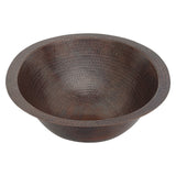 Alternative View of Premier Copper Products 19" Oval Copper Bathroom Sink, Oil Rubbed Bronze, LO19FDB