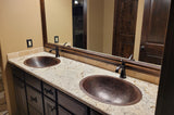 Installation Image of Premier Copper Products 19" Oval Copper Bathroom Sink, Oil Rubbed Bronze, LO19FDB