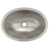 Alternative View of Premier Copper Products 19" Oval Copper Bathroom Sink, Nickel, LO19FEN