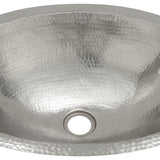 Alternative View of Premier Copper Products 19" Oval Copper Bathroom Sink, Nickel, LO19FEN