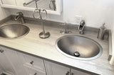 Installation Image of Premier Copper Products 19" Oval Copper Bathroom Sink, Nickel, LO19FEN