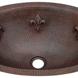 Alternative View of Premier Copper Products 19" Oval Copper Bathroom Sink, Oil Rubbed Bronze, LO19FFLDB