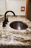 Installation Image of Premier Copper Products 19" Oval Copper Bathroom Sink, Oil Rubbed Bronze, LO19FFLDB