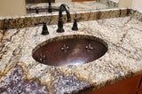 Installation Image of Premier Copper Products 19" Oval Copper Bathroom Sink, Oil Rubbed Bronze, LO19FFLDB