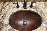 Installation Image of Premier Copper Products 19" Oval Copper Bathroom Sink, Oil Rubbed Bronze, LO19FFLDB