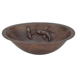 Main Image of Premier Copper Products 19" Oval Copper Bathroom Sink, Oil Rubbed Bronze, LO19FKOIDB