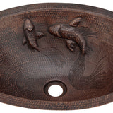 Alternative View of Premier Copper Products 19" Oval Copper Bathroom Sink, Oil Rubbed Bronze, LO19FKOIDB