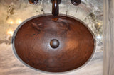 Installation Image of Premier Copper Products 19" Oval Copper Bathroom Sink, Oil Rubbed Bronze, LO19FKOIDB