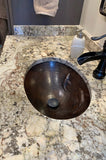 Installation Image of Premier Copper Products 19" Oval Copper Bathroom Sink, Oil Rubbed Bronze, LO19FKOIDB