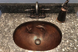 Installation Image of Premier Copper Products 19" Oval Copper Bathroom Sink, Oil Rubbed Bronze, LO19FKOIDB