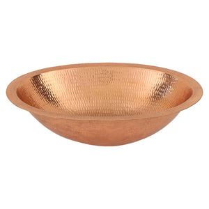 Alternate Image for Premier Copper Products 19" Oval Copper Bathroom Sink, Polished Copper, LO19FPC