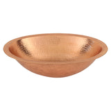 Main Image of Premier Copper Products 19" Oval Copper Bathroom Sink, Polished Copper, LO19FPC