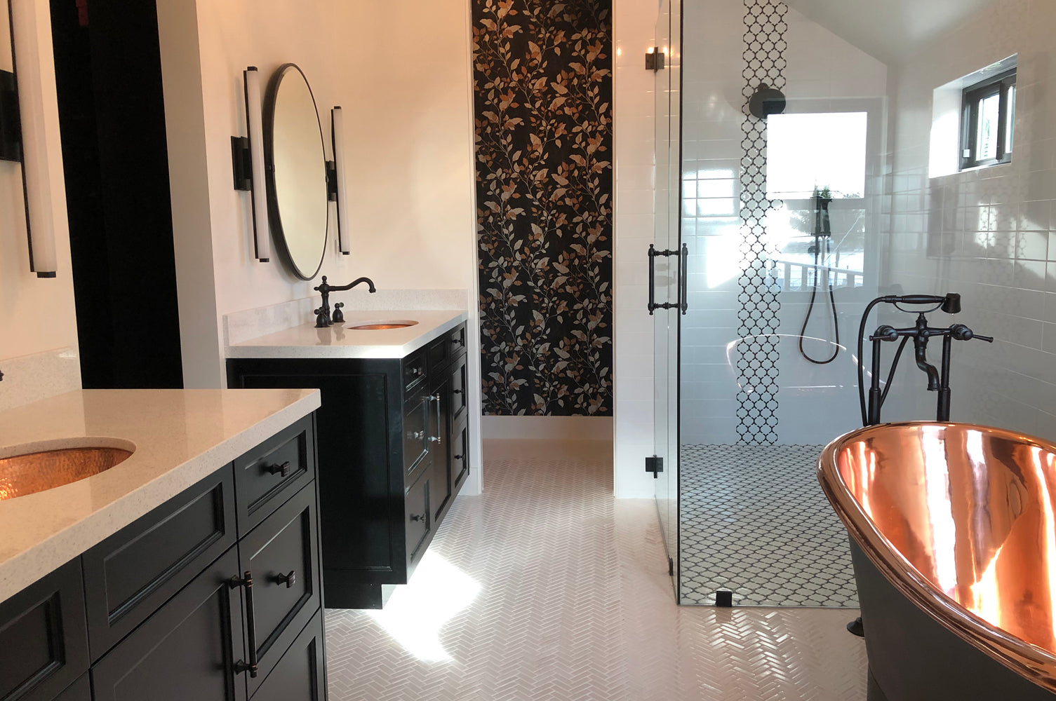 Installation Image of Premier Copper Products 19" Oval Copper Bathroom Sink, Polished Copper, LO19FPC