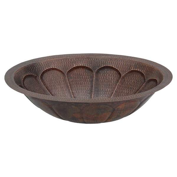 Main Image of Premier Copper Products 19" Oval Copper Bathroom Sink, Oil Rubbed Bronze, LO19FSBDB