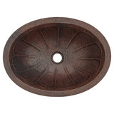 Alternative View of Premier Copper Products 19" Oval Copper Bathroom Sink, Oil Rubbed Bronze, LO19FSBDB