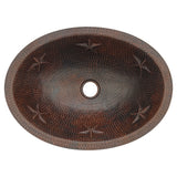 Alternative View of Premier Copper Products 19" Oval Copper Bathroom Sink, Oil Rubbed Bronze, LO19FSTDB