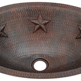 Alternative View of Premier Copper Products 19" Oval Copper Bathroom Sink, Oil Rubbed Bronze, LO19FSTDB