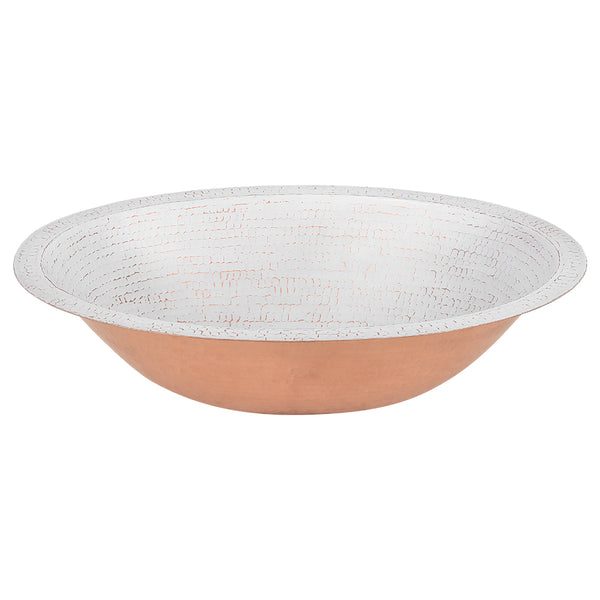 Premier Copper Products 19" x 14" Oval Dual - Undermount or Drop In Copper Bathroom Sink, Glazed White, 17 Gauge, LO19FWHT