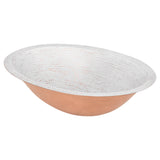 Premier Copper Products 19" x 14" Oval Dual - Undermount or Drop In Copper Bathroom Sink, Glazed White, 17 Gauge, LO19FWHT