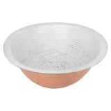 Premier Copper Products 19" x 14" Oval Dual - Undermount or Drop In Copper Bathroom Sink, Glazed White, 17 Gauge, LO19FWHT