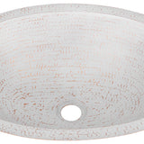 Premier Copper Products 19" x 14" Oval Dual - Undermount or Drop In Copper Bathroom Sink, Glazed White, 17 Gauge, LO19FWHT