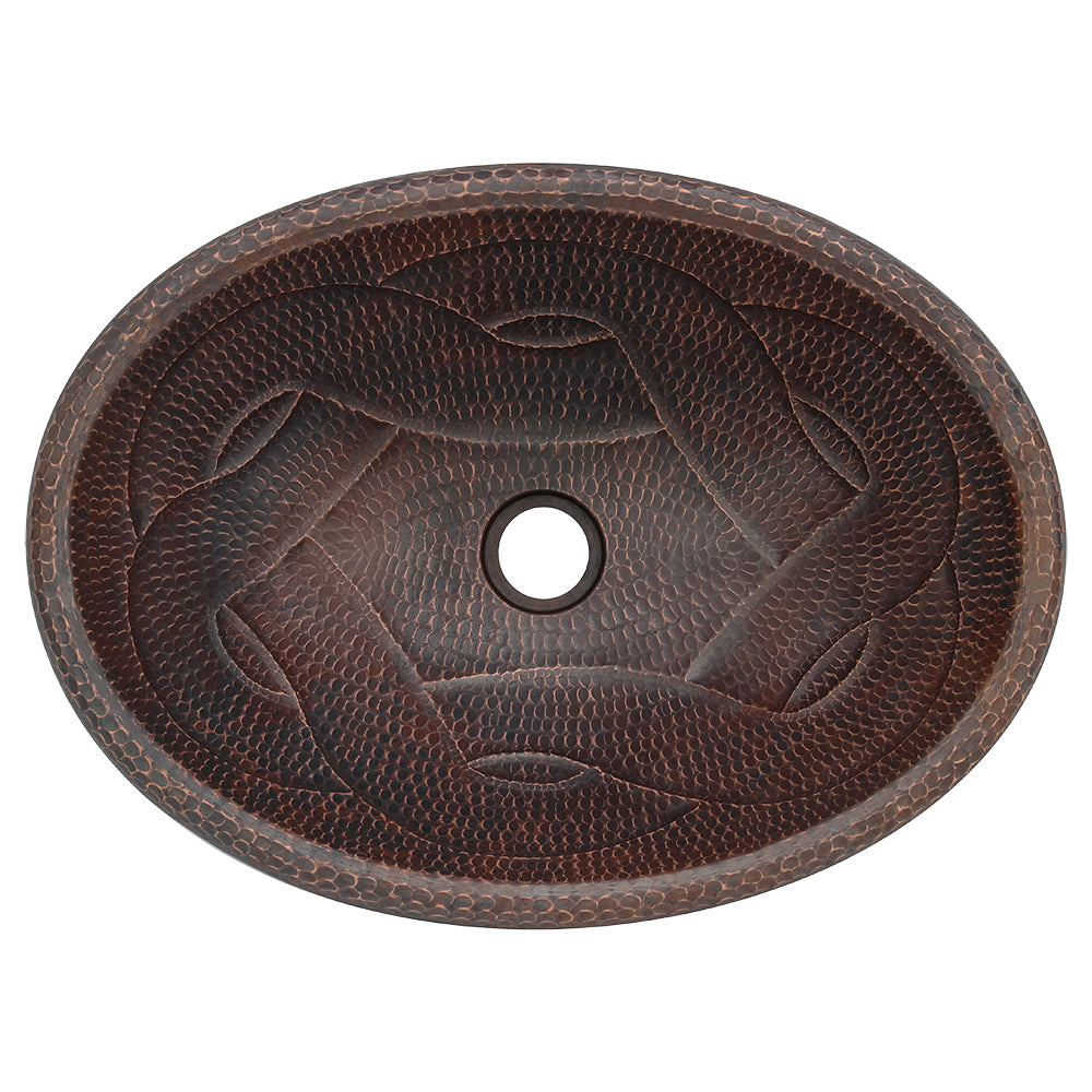 Alternative View of Premier Copper Products 19" Oval Copper Bathroom Sink, Oil Rubbed Bronze, LO19RBDDB