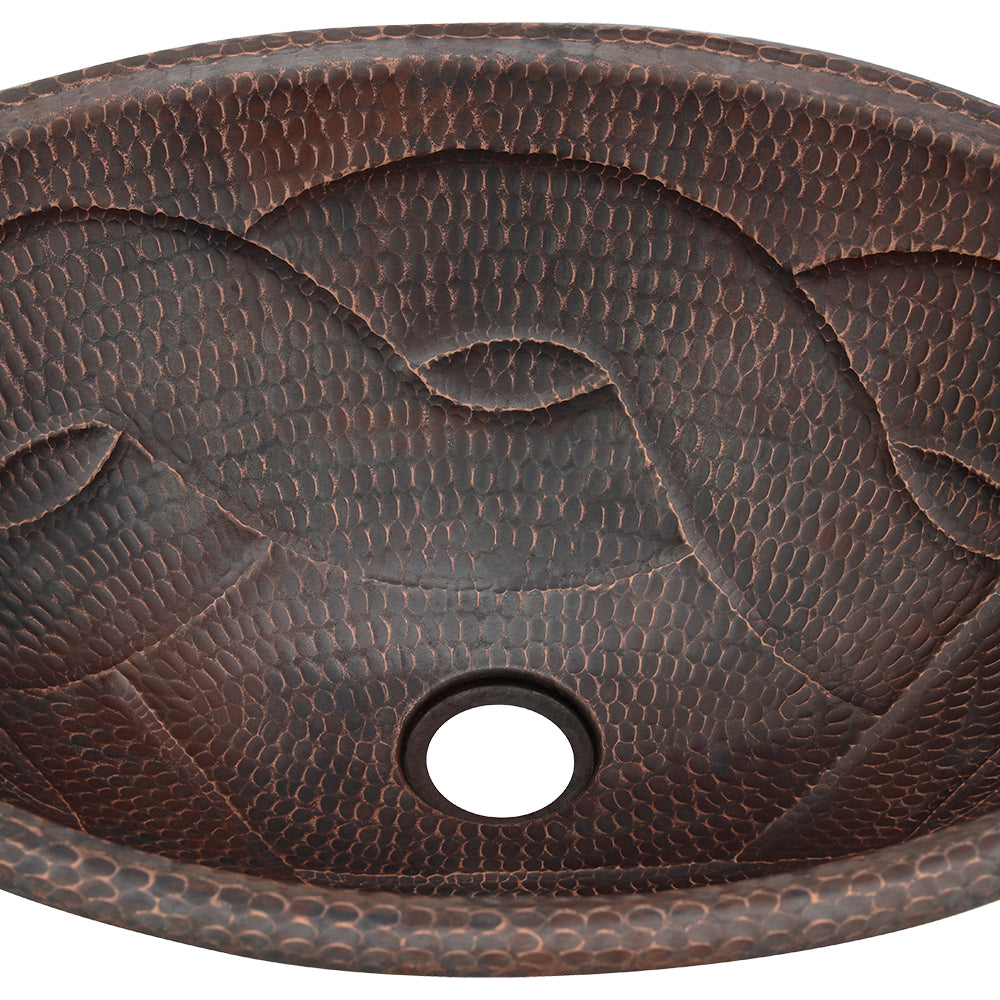 Alternative View of Premier Copper Products 19" Oval Copper Bathroom Sink, Oil Rubbed Bronze, LO19RBDDB
