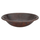 Main Image of Premier Copper Products 19" Oval Copper Bathroom Sink, Oil Rubbed Bronze, LO19RDB