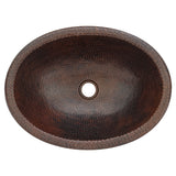 Alternative View of Premier Copper Products 19" Oval Copper Bathroom Sink, Oil Rubbed Bronze, LO19RDB