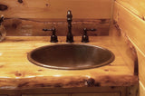 Installation Image of Premier Copper Products 19" Oval Copper Bathroom Sink, Oil Rubbed Bronze, LO19RDB