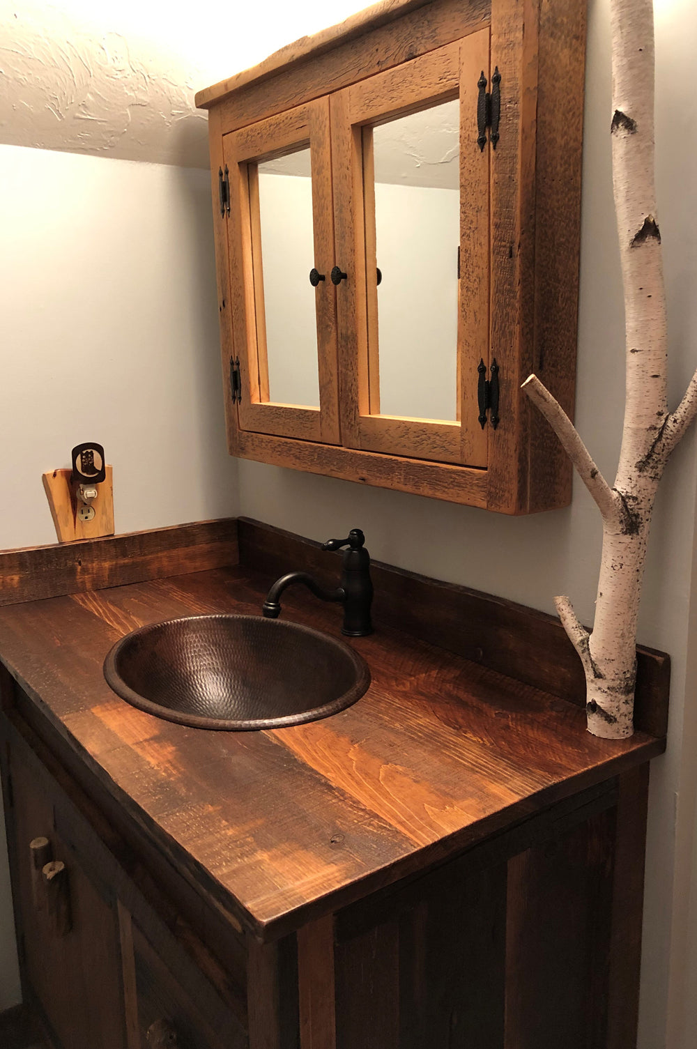 Installation Image of Premier Copper Products 19" Oval Copper Bathroom Sink, Oil Rubbed Bronze, LO19RDB