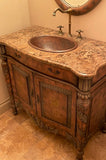 Installation Image of Premier Copper Products 19" Oval Copper Bathroom Sink, Oil Rubbed Bronze, LO19RDB