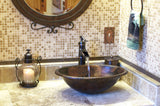 Installation Image of Premier Copper Products 19" Oval Copper Bathroom Sink, Oil Rubbed Bronze, LO19RDB