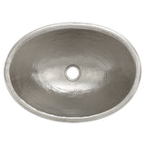 Alternative View of Premier Copper Products 19" Oval Copper Bathroom Sink, Nickel, LO19REN