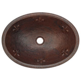 Alternative View of Premier Copper Products 19" Oval Copper Bathroom Sink, Oil Rubbed Bronze, LO19RFLDB